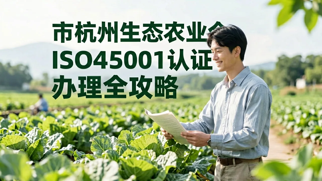 杭州生态农业企业ISO45001认证办理全攻略